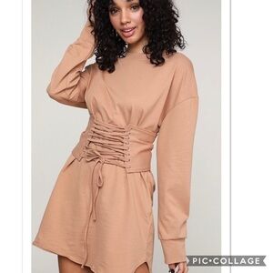 SALE!! Khaki Top w/Matching Cummerbund Belt